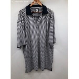 Men's Footjoy Black Short Sleeve Golf Polo Shirt - Size XL